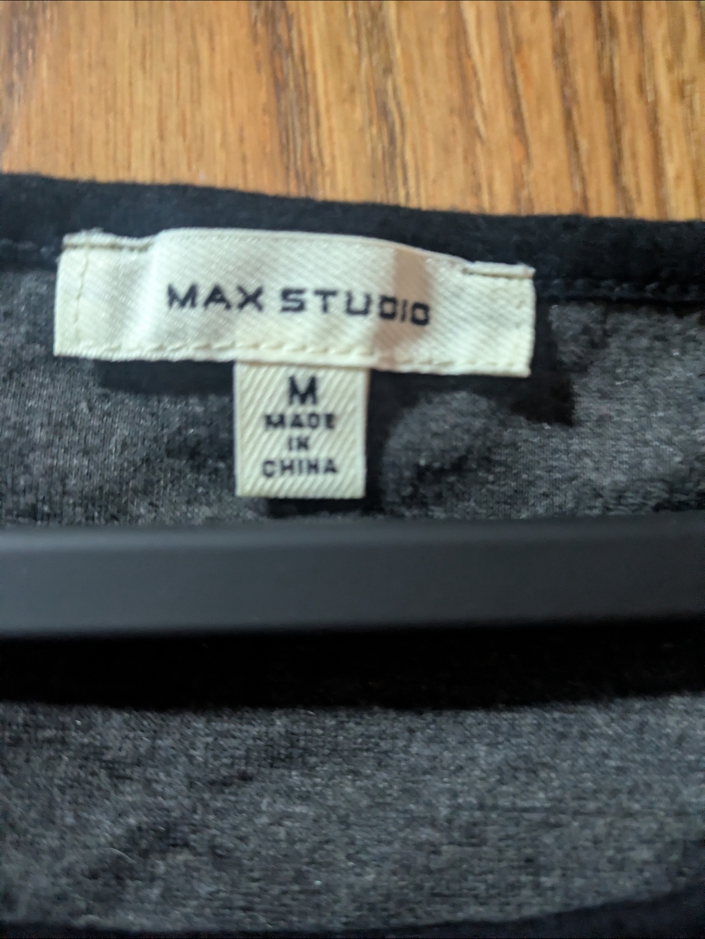 Max Studio Gray Top - Charcoal Gray